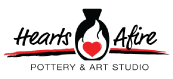 hearts afire pottery and art studio logo small