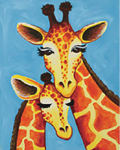 Giraffe Family Art Print